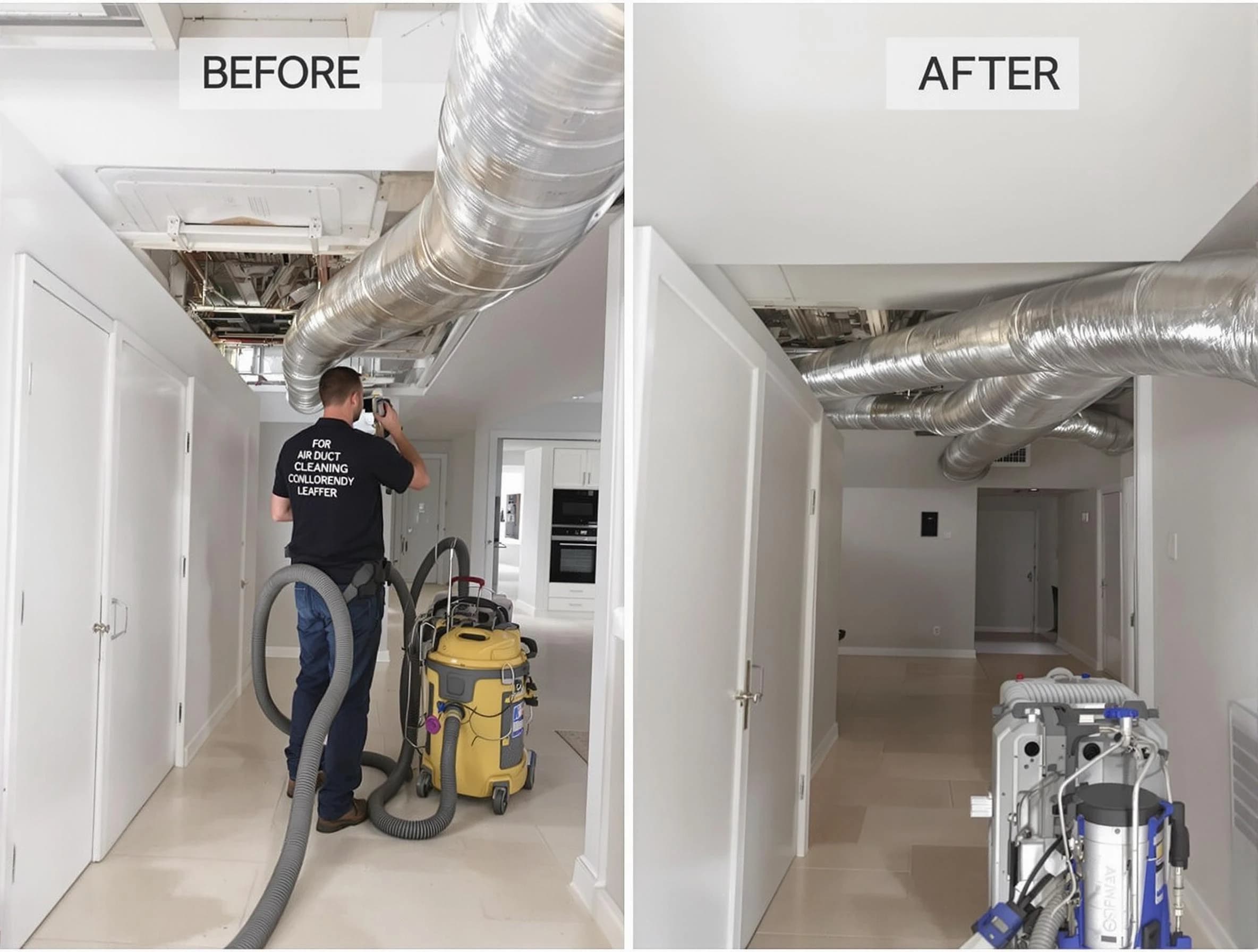 Cumberland Air Duct Cleaning professional performing thorough air duct cleaning in Cumberland