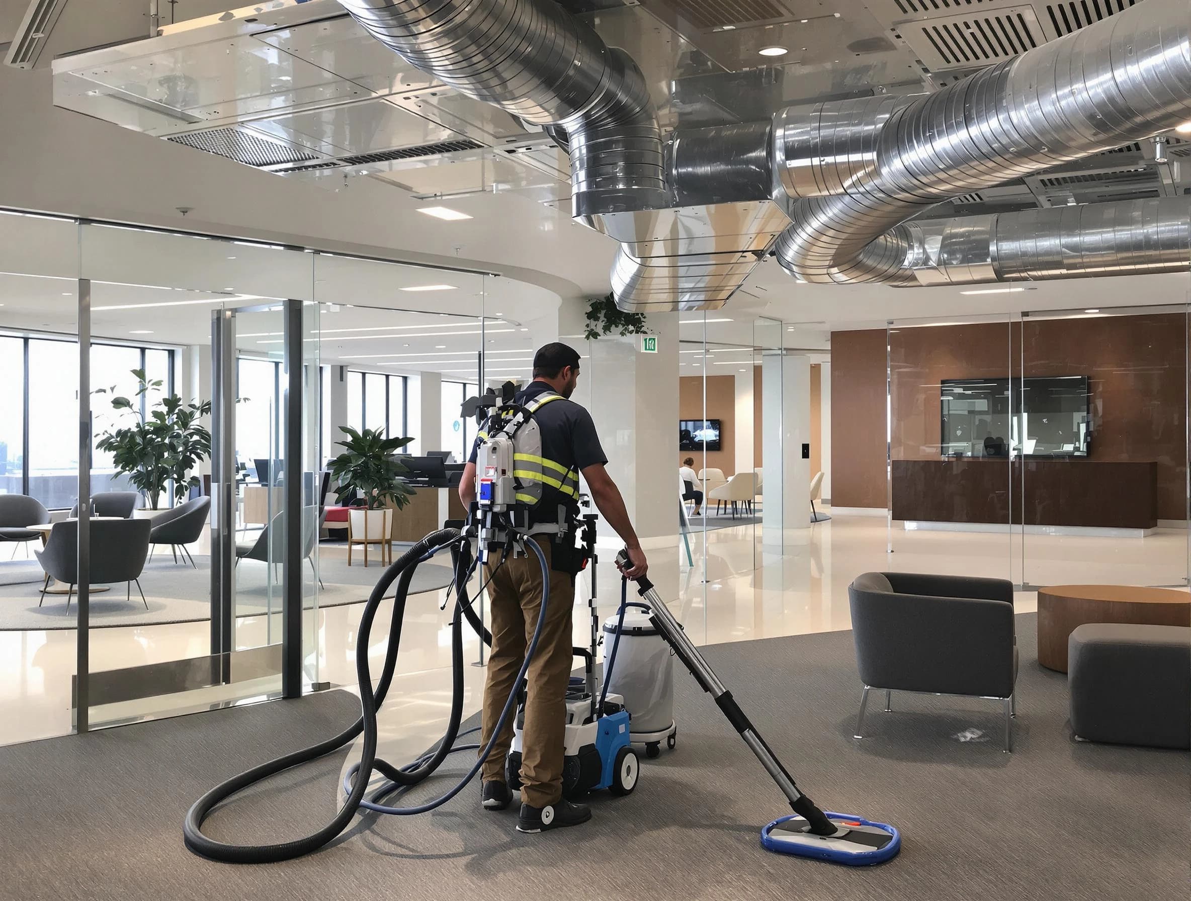 Commercial duct cleaning service by Cumberland Air Duct Cleaning in Cumberland