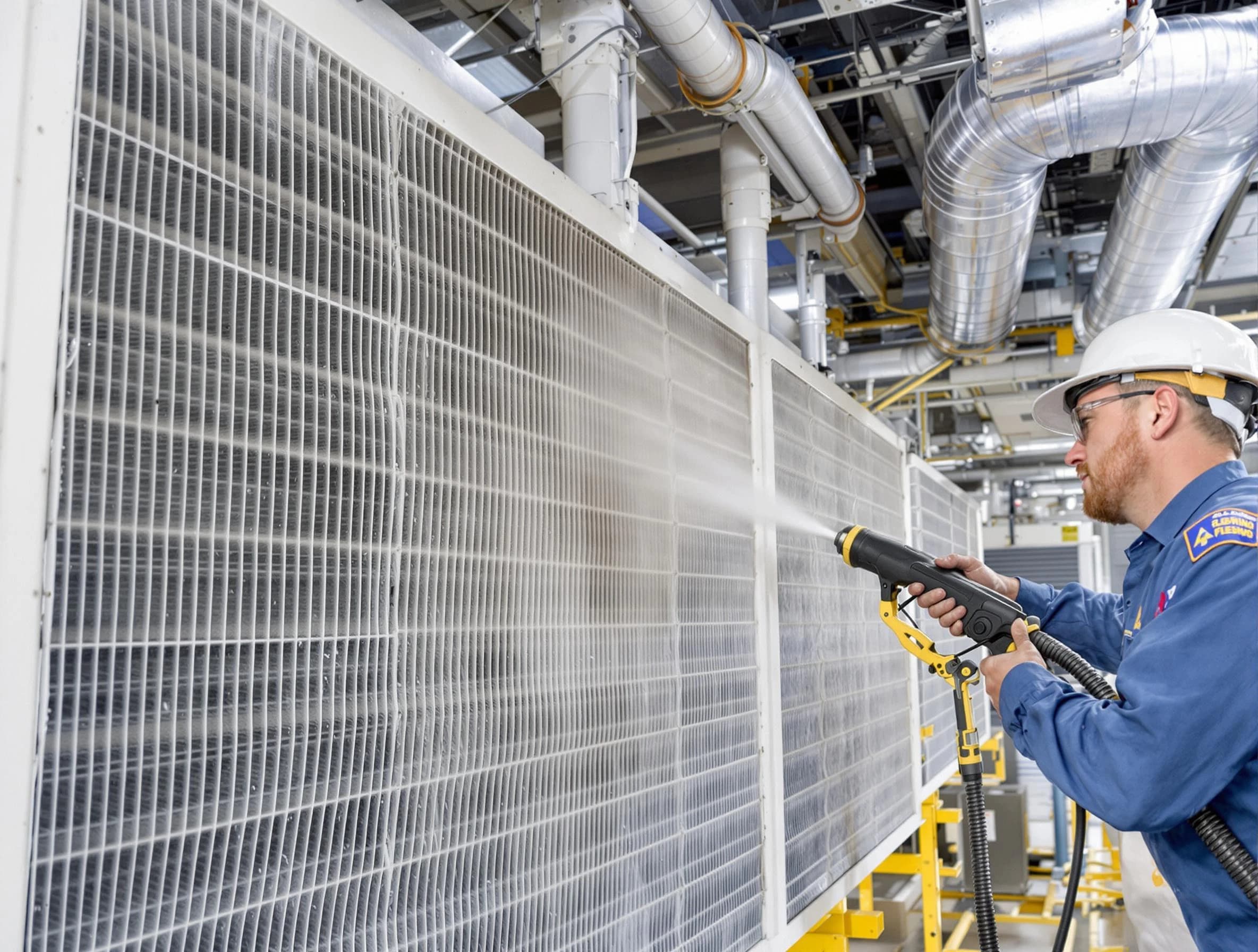 Professional commercial coil cleaning by Cumberland Air Duct Cleaning in Cumberland