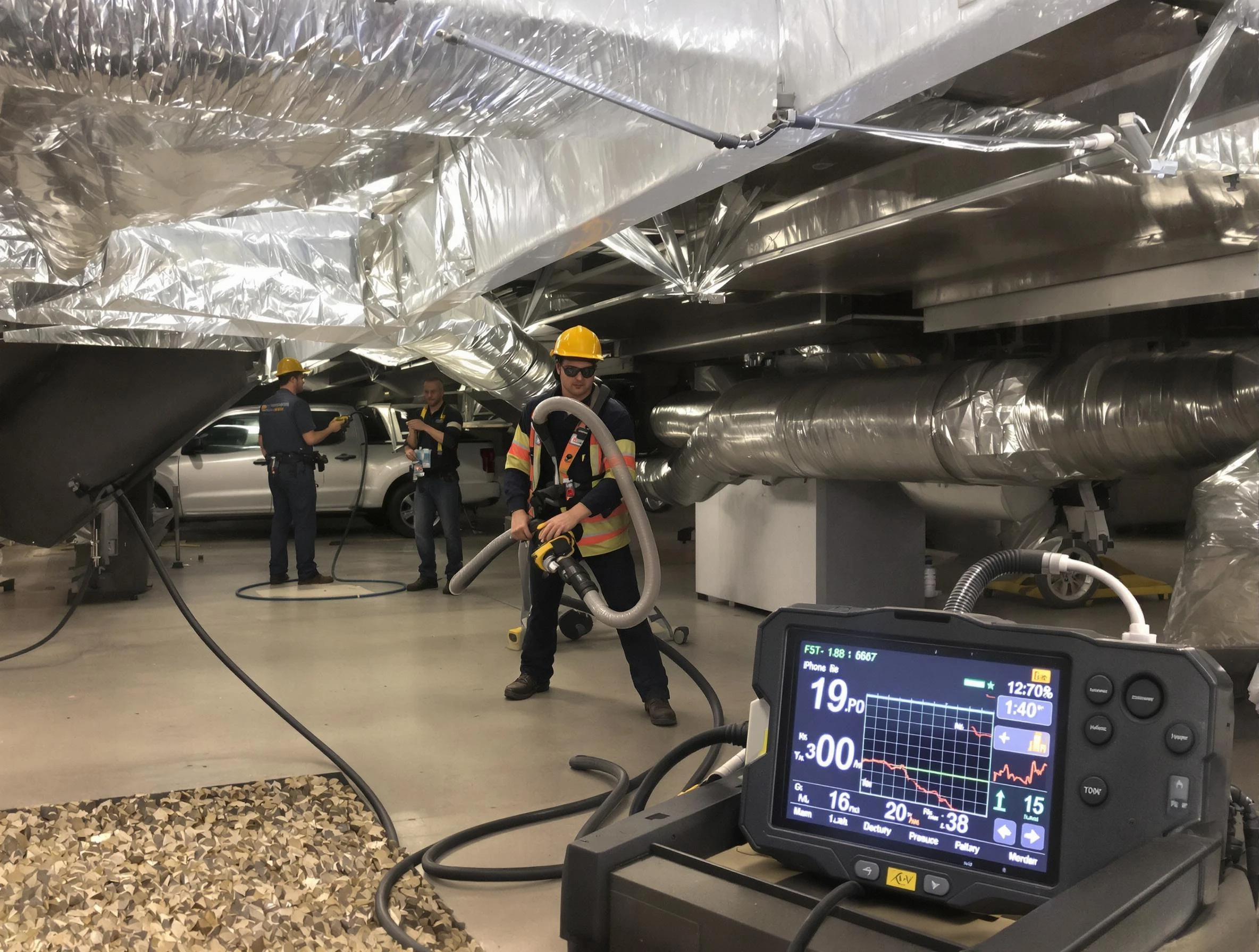 Professional negative pressure duct cleaning by Cumberland Air Duct Cleaning in Cumberland